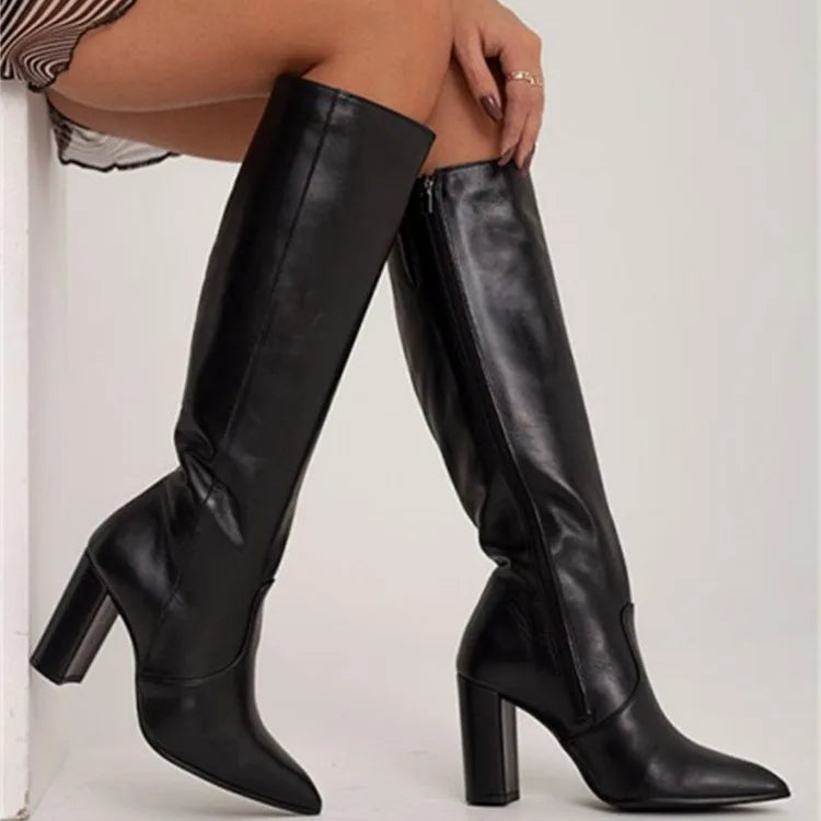 PREMIUM WOMEN’S KNEE-HIGH LEATHER BOOTS