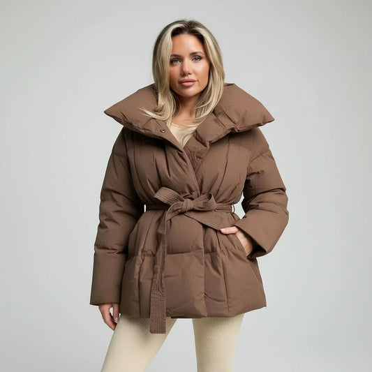 BELTED PUFFER COAT