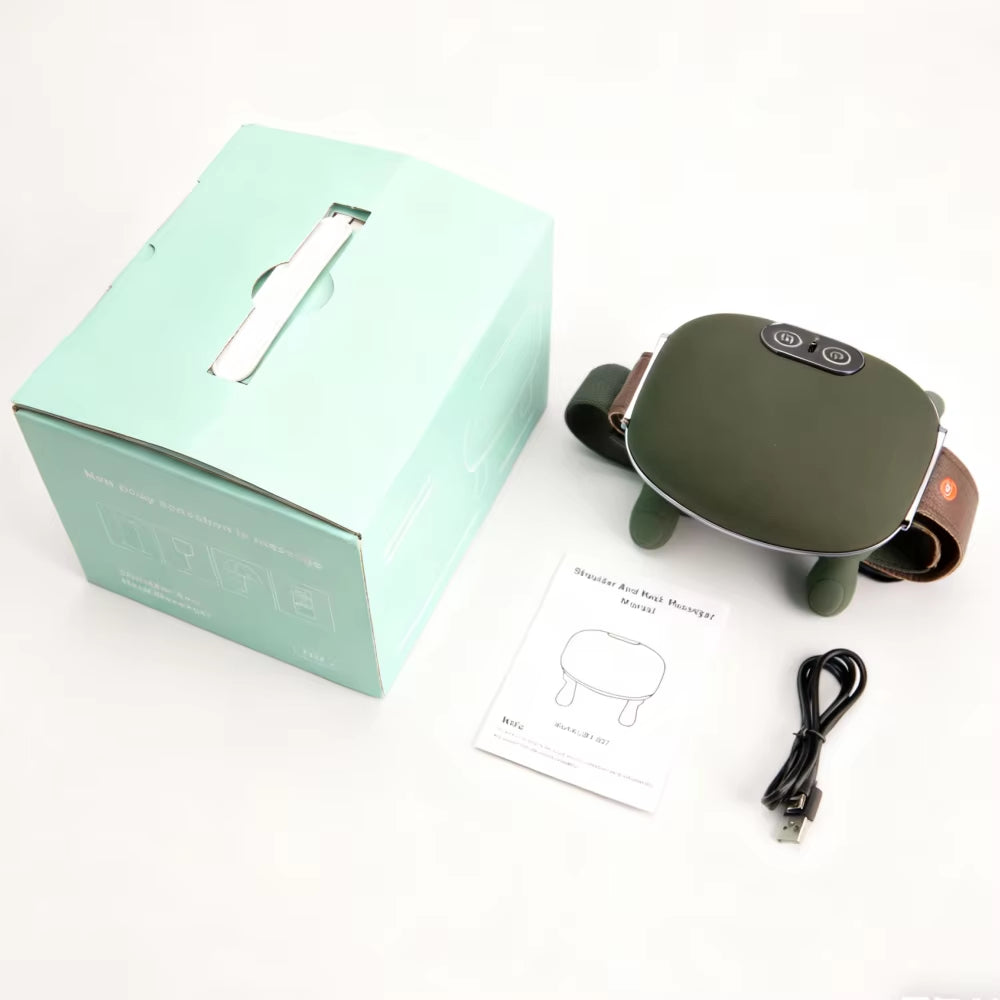 Neck Shoulder Massager Deep Tissue Shiatsu Back Cervical Massage Machine Bionic Heated Fatigue Relief Relax Muscle ﻿3-Level ﻿