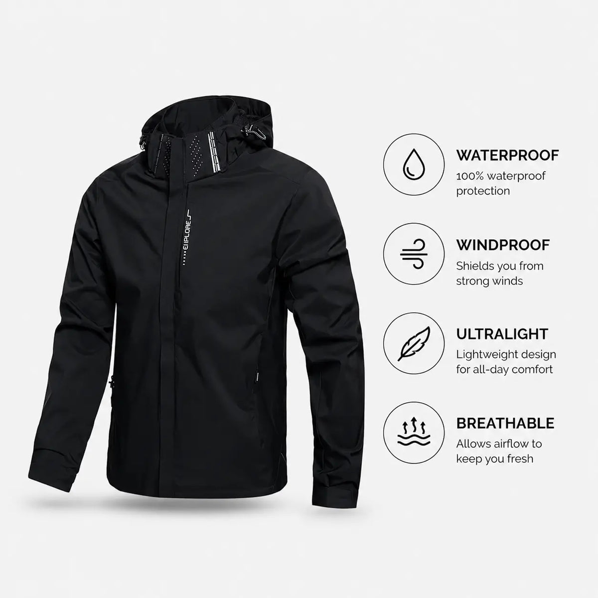 ULTRA LIGHTWEIGHT WATERPROOF JACKET