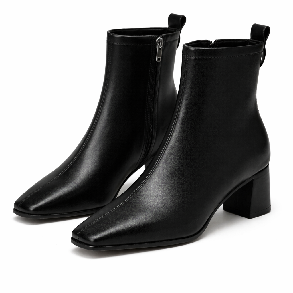 PREMIUM WOMEN’S SQUARE TOE HEEL BOOTS