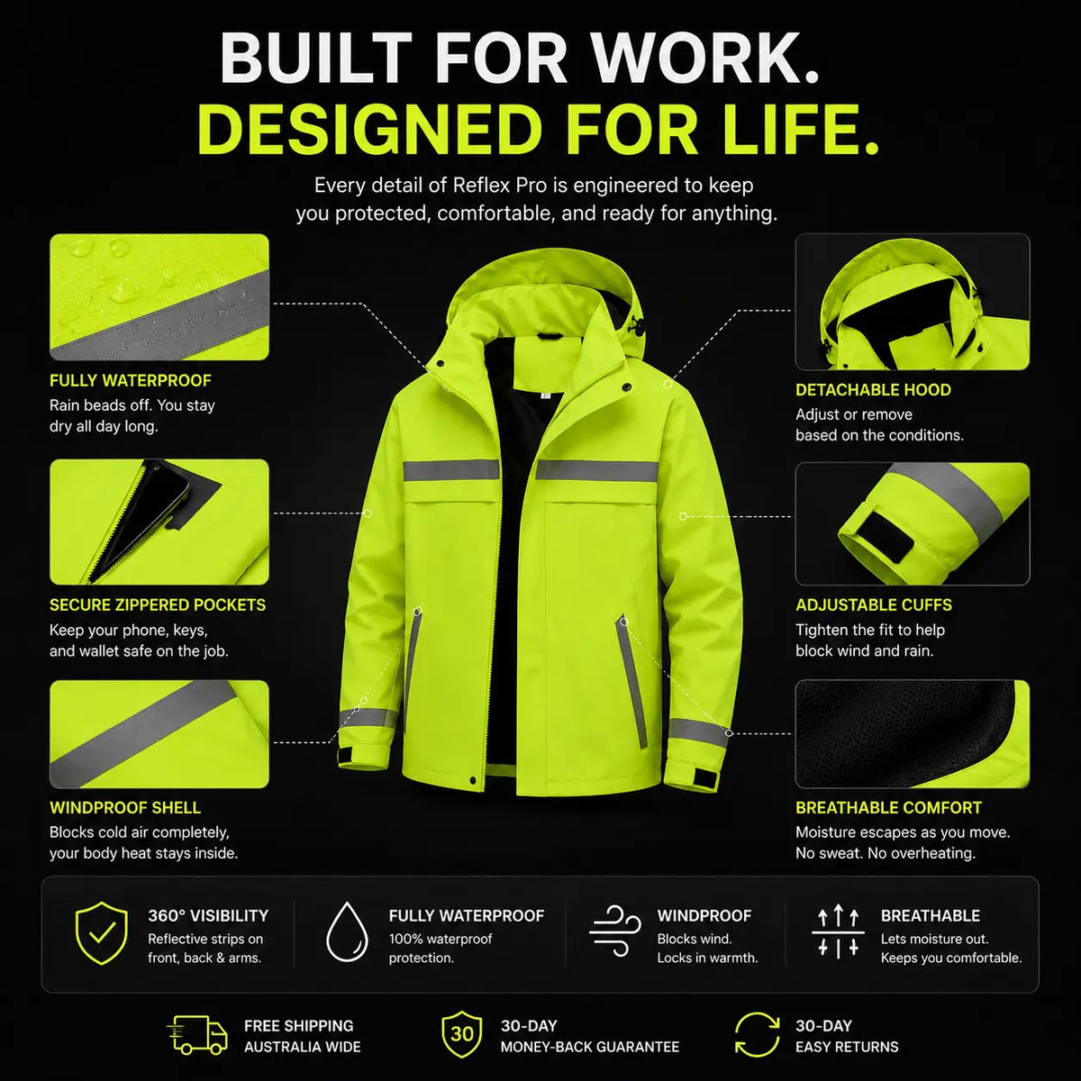REFLEX PRO — Waterproof Reflective Work Jacket