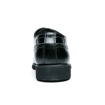 REFINED BLACK CAP-TOE OXFORDS