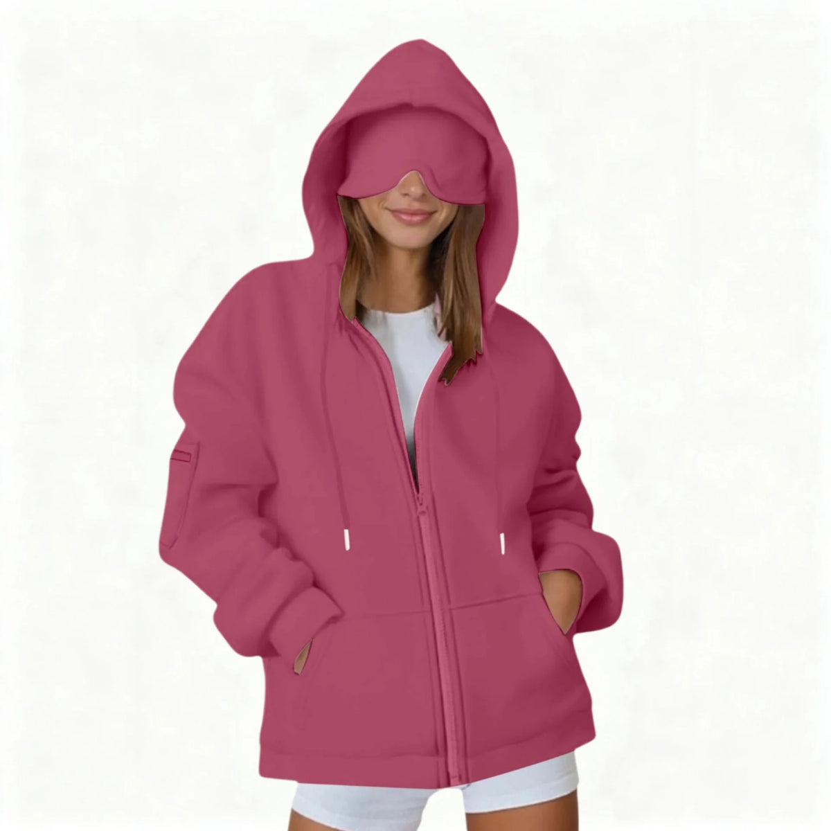 ULTRA COZY THERMAL HOODIE SET WITH BUILT-IN EYE MASK