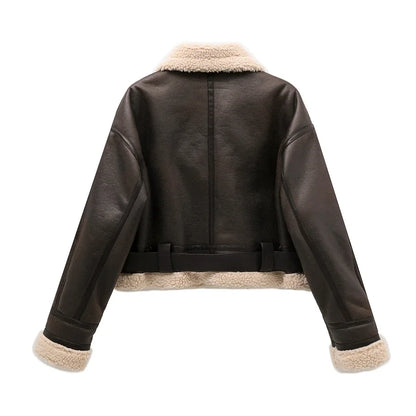 SHEARLING AVIATOR JACKET