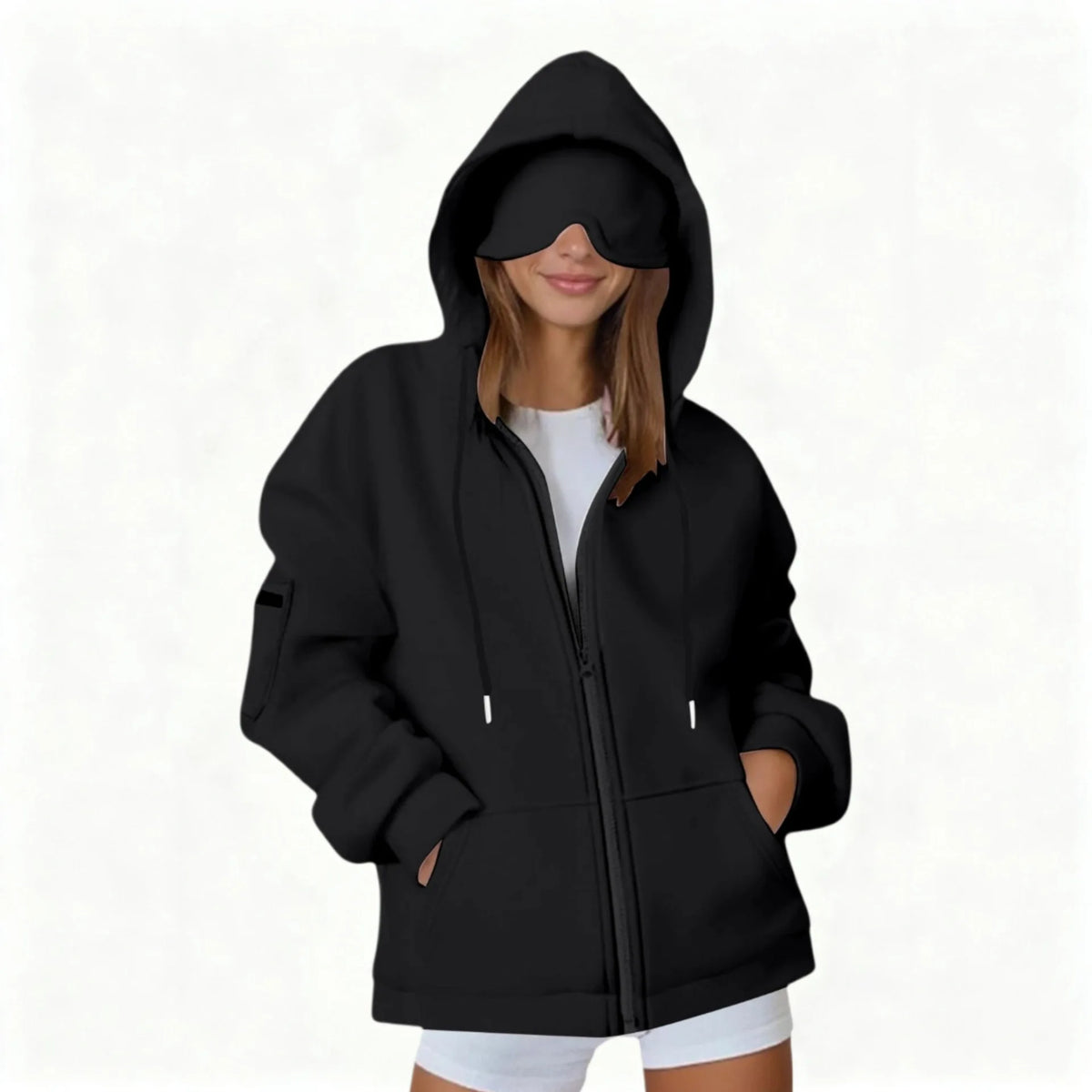 ULTRA COZY THERMAL HOODIE SET WITH BUILT-IN EYE MASK