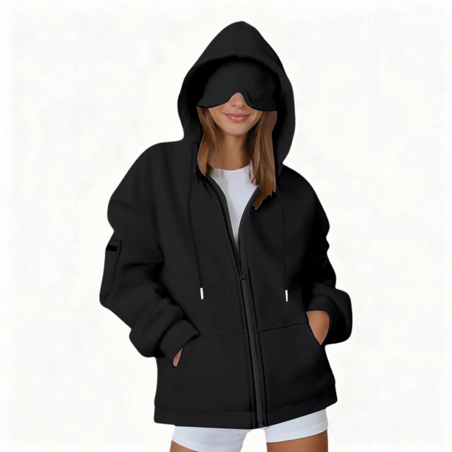 ULTRA COZY THERMAL HOODIE SET WITH BUILT-IN EYE MASK