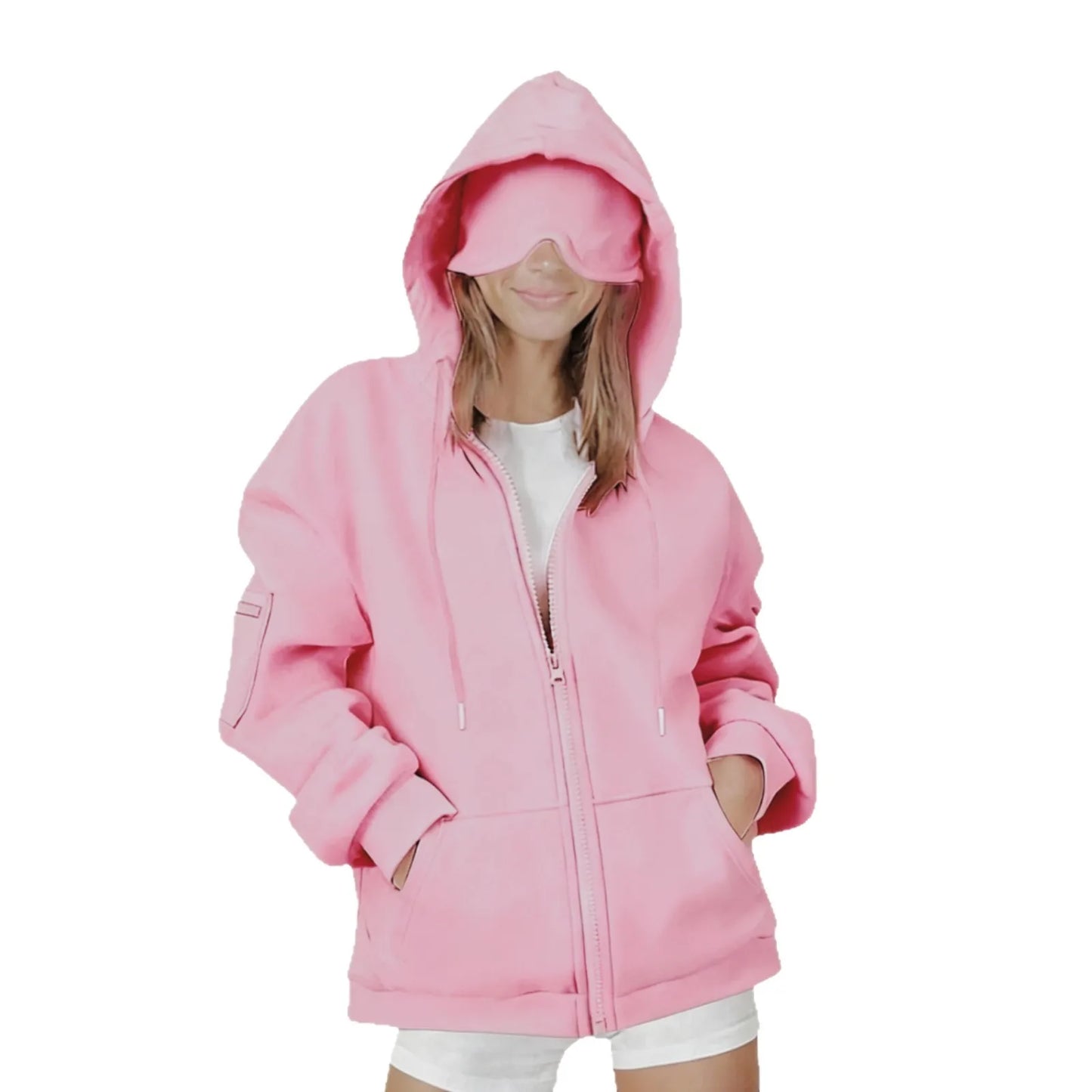 ULTRA COZY THERMAL HOODIE SET WITH BUILT-IN EYE MASK