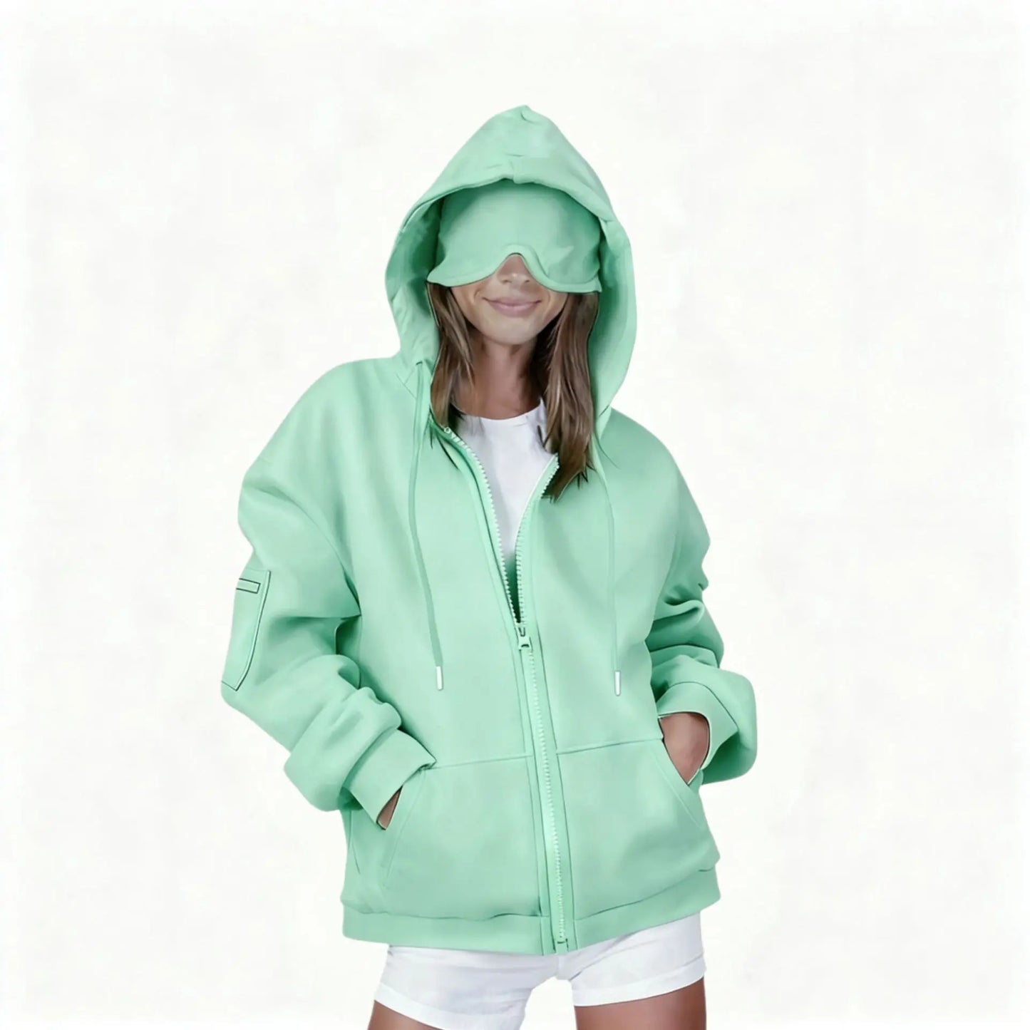 ULTRA COZY THERMAL HOODIE SET WITH BUILT-IN EYE MASK