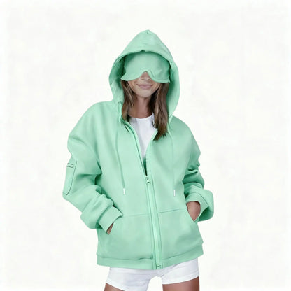 ULTRA COZY THERMAL HOODIE SET WITH BUILT-IN EYE MASK