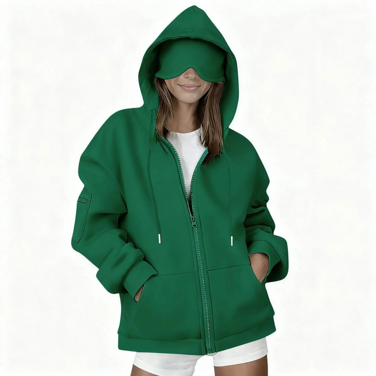 ULTRA COZY THERMAL HOODIE SET WITH BUILT-IN EYE MASK