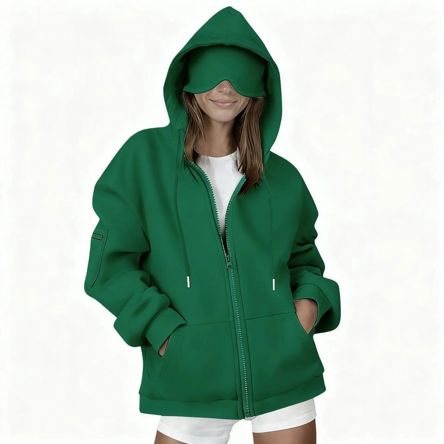 ULTRA COZY THERMAL HOODIE SET WITH BUILT-IN EYE MASK