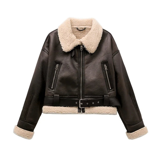 SHEARLING AVIATOR JACKET