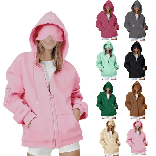 ULTRA COZY THERMAL HOODIE SET WITH BUILT-IN EYE MASK
