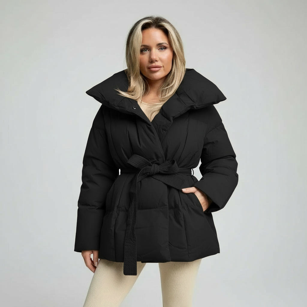 BELTED PUFFER COAT