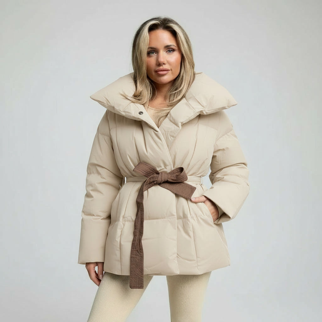 BELTED PUFFER COAT