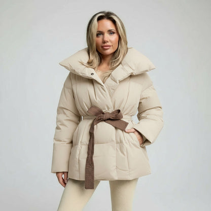 BELTED PUFFER COAT