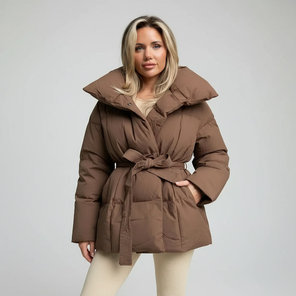 BELTED PUFFER COAT